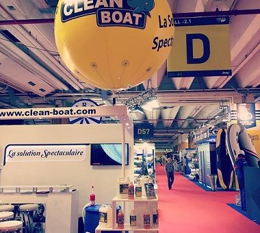 Une structure gonflable publicitaire au Salon Nautic 2016 | Clean Boat
