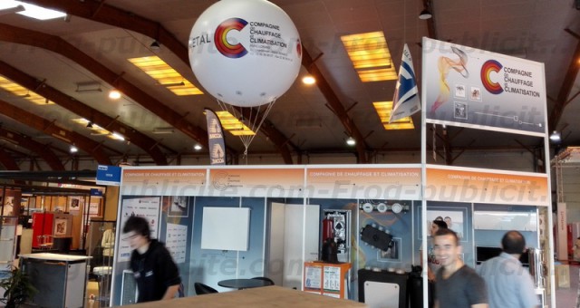 Ballons hélium pour salon en intérieur | Salon Artibat à Rennes
