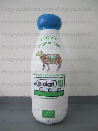 bouteille de lait gonflable forme sur mesure biolait