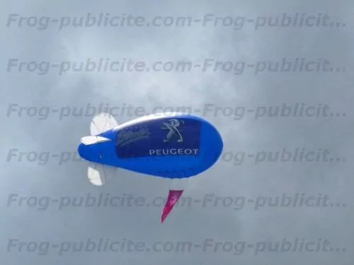 ballon dirigeable 6m bleu helium peugeot bernier