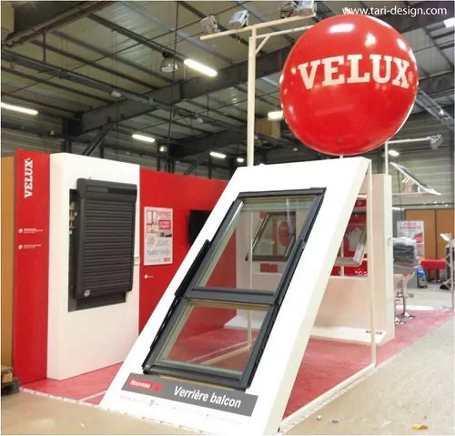 ballon géant hélium rouge velux