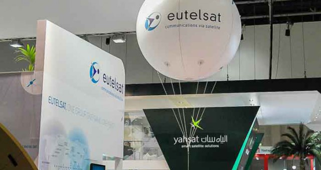 Sphère publicitaire pour Eutelsat au salon GITEX à Dubai !