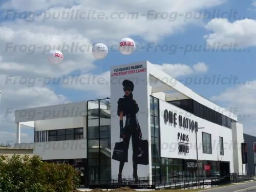 Ballon hélium géant 2.5m solde one nation Paris