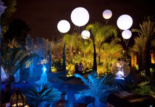 ballons écliarant dans un casino au maroc