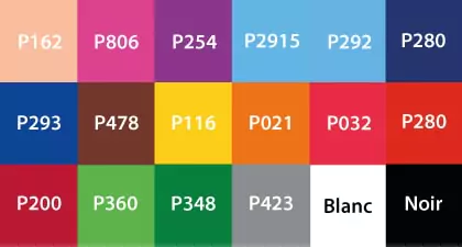 Coloris pantones publicité gonflable