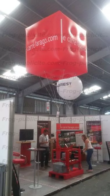 cube hélium gonflable carré farago