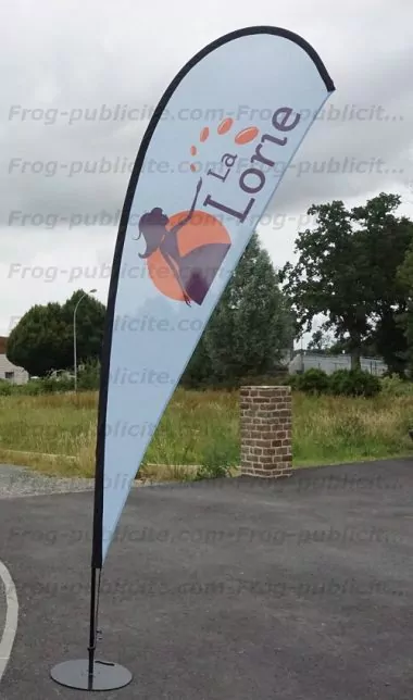 drapeau en forme de goutte d'eau de 5m
