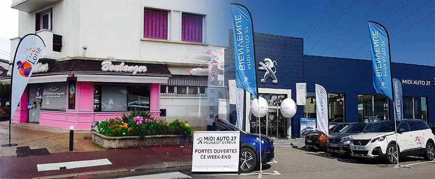 drapeau publicitaire, beachflag, oriflamme 100% personnalisable