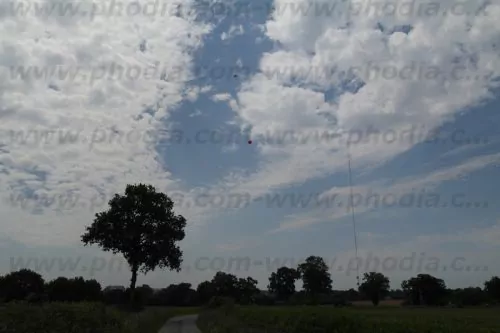 simulation d'une eolienne a 120m avec un ballon