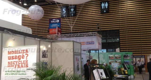 Ballon hélium ovale Valdelia 3m | Salon Pollutec 2014