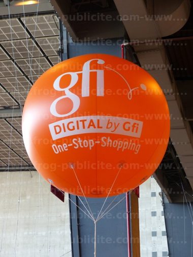 ballon géant hélium 2m orange GFI