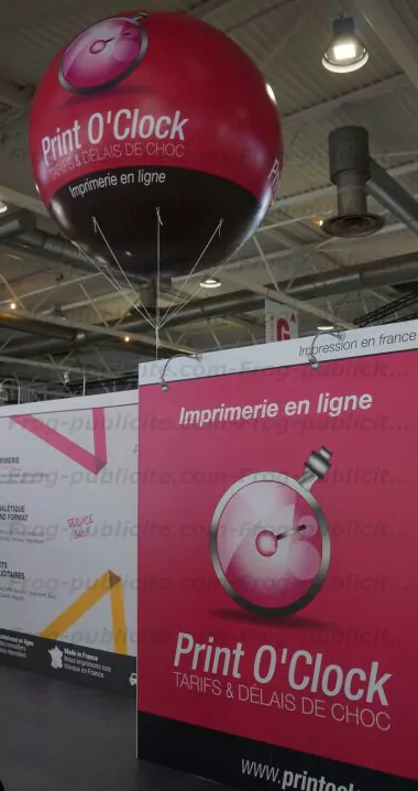Print O'Clock ballon publicitaire géant hélium