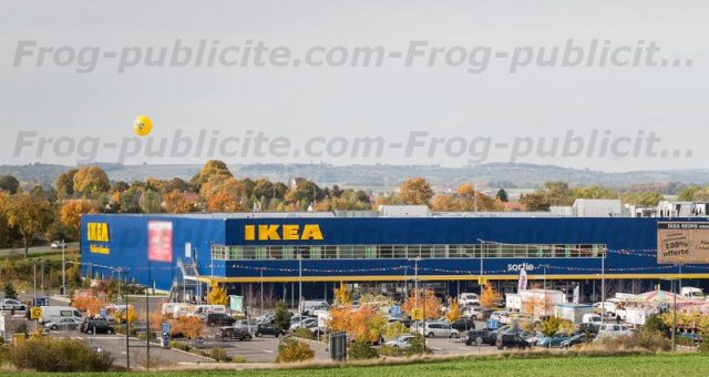 Ballon publicitaire hélium de 3m50 pour IKEA Reims