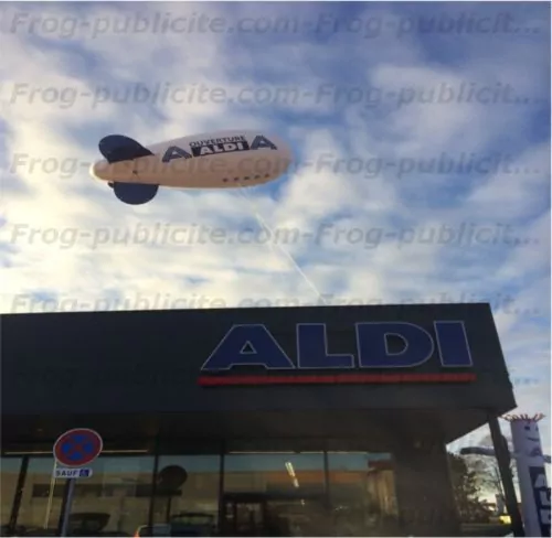 ballon dirigeable helium aldi 'ouverture du magasin Aldi à Cernay
