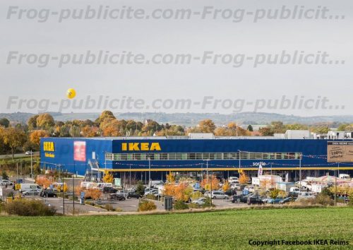 1 ballon pub hélium de 3m50 pour IKEA Reims