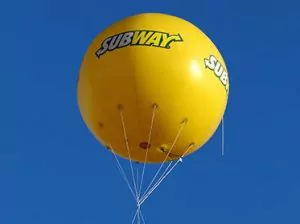 publicité gonflable - Ballon subway impression 4 faces