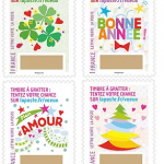 carnet 12 timbres à gratter La Poste 2016