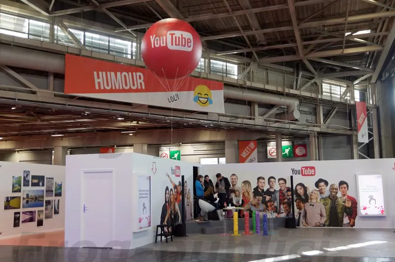 ballon gonflable hélium youtube intérieur video city paris 2017