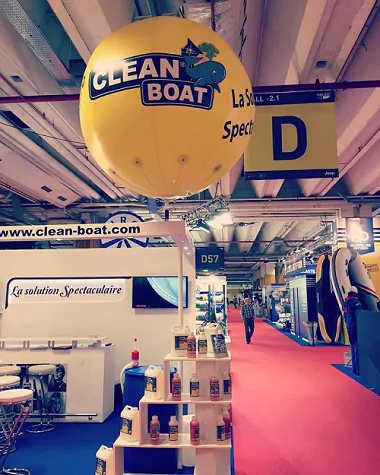 structure gonflable publicitaire au Salon Nautic 2017 | Clean Boat