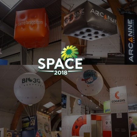 ballons publicitaires helium salon profesionnel space 2017