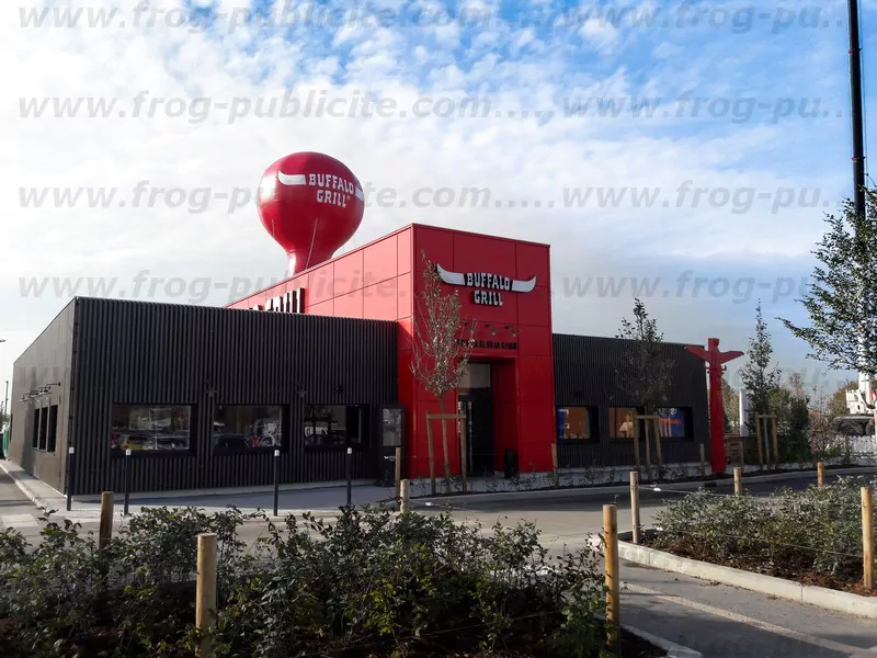 Montgolfière buffalo grille gonflable publicitaire