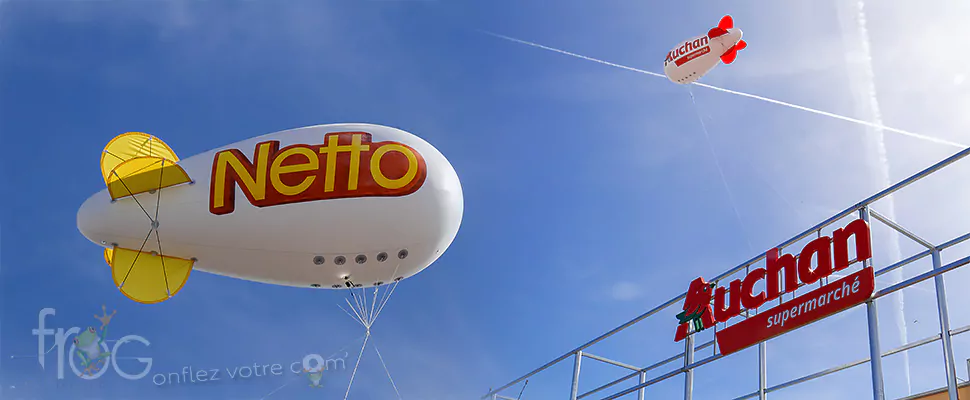 ballon dirigeable hélium publicitaire netto