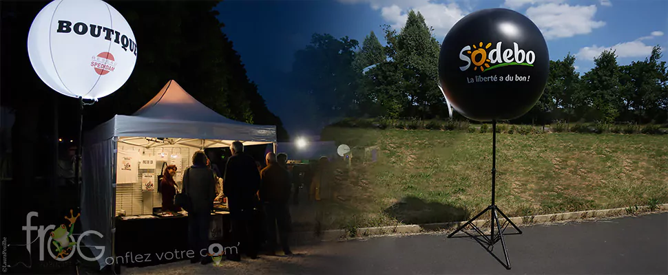 ballon sur trepied lumineux publicitaire