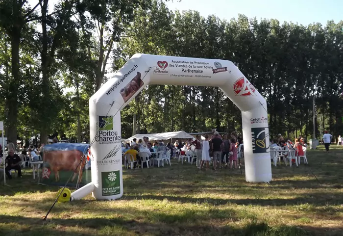 arche publicitaire gonflable 6m parthenaise