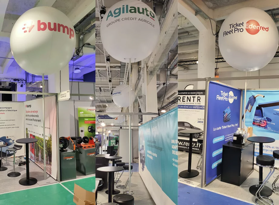 ballon sans hélium monté sur un salon