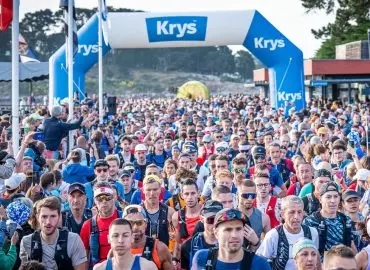 course de l'ultra marin avec l'arche gonflable Krys