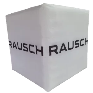 cube gonflable publicitaire double enveloppe éclairant