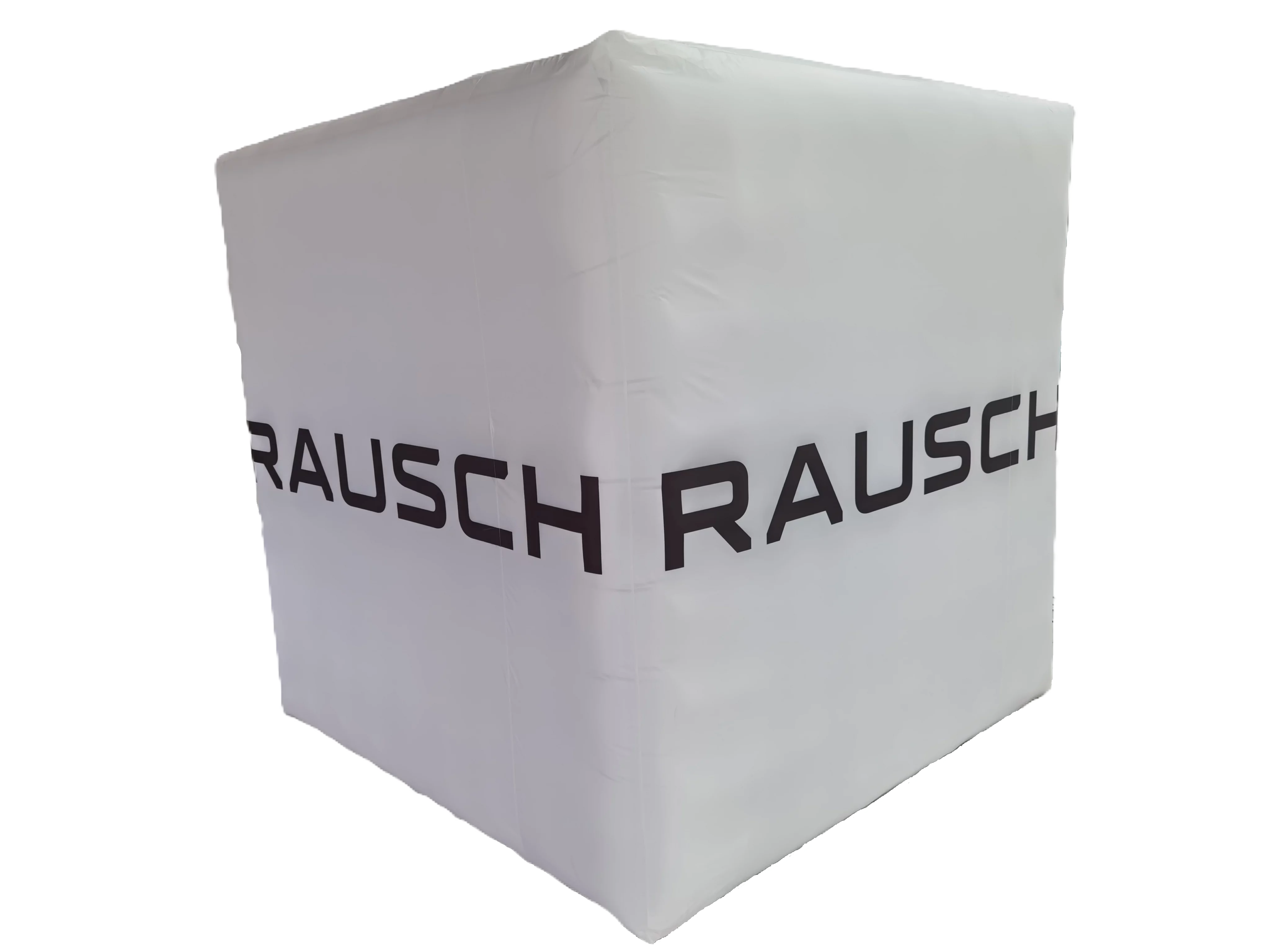 cube gonflable publicitaire double enveloppe éclairant